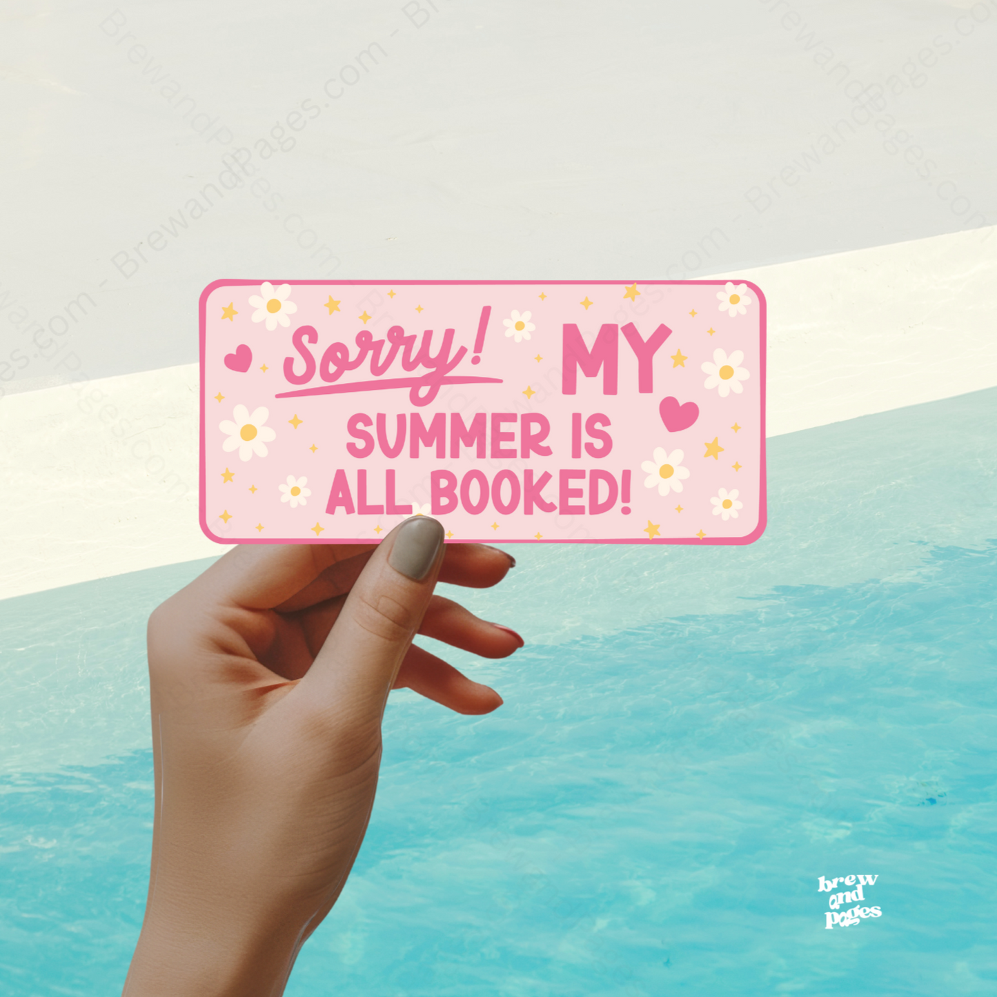 Sorry My Summer is Booked! - Aesthetic Summer Sticker
