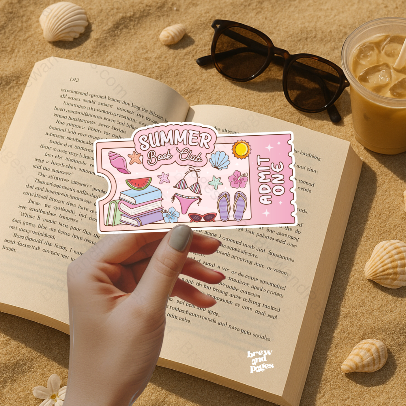 Summer Book Club Ticket - Sticker