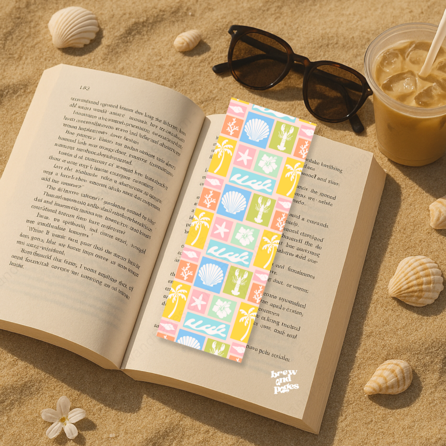 Cute Coastal Stamps - Perfect Summer Bookmark