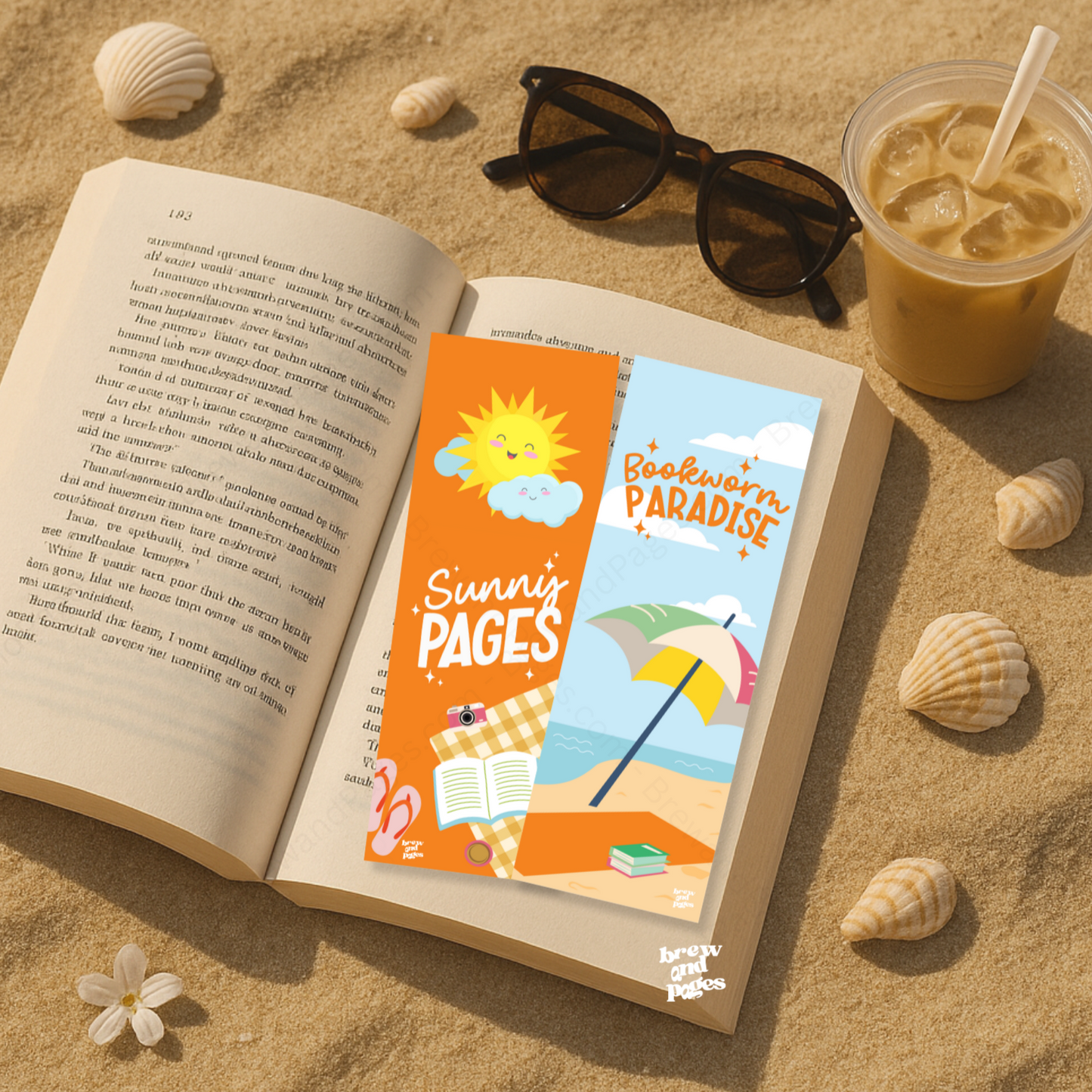 Beachy Summer Bookmark Set - Perfect for book lovers and readers