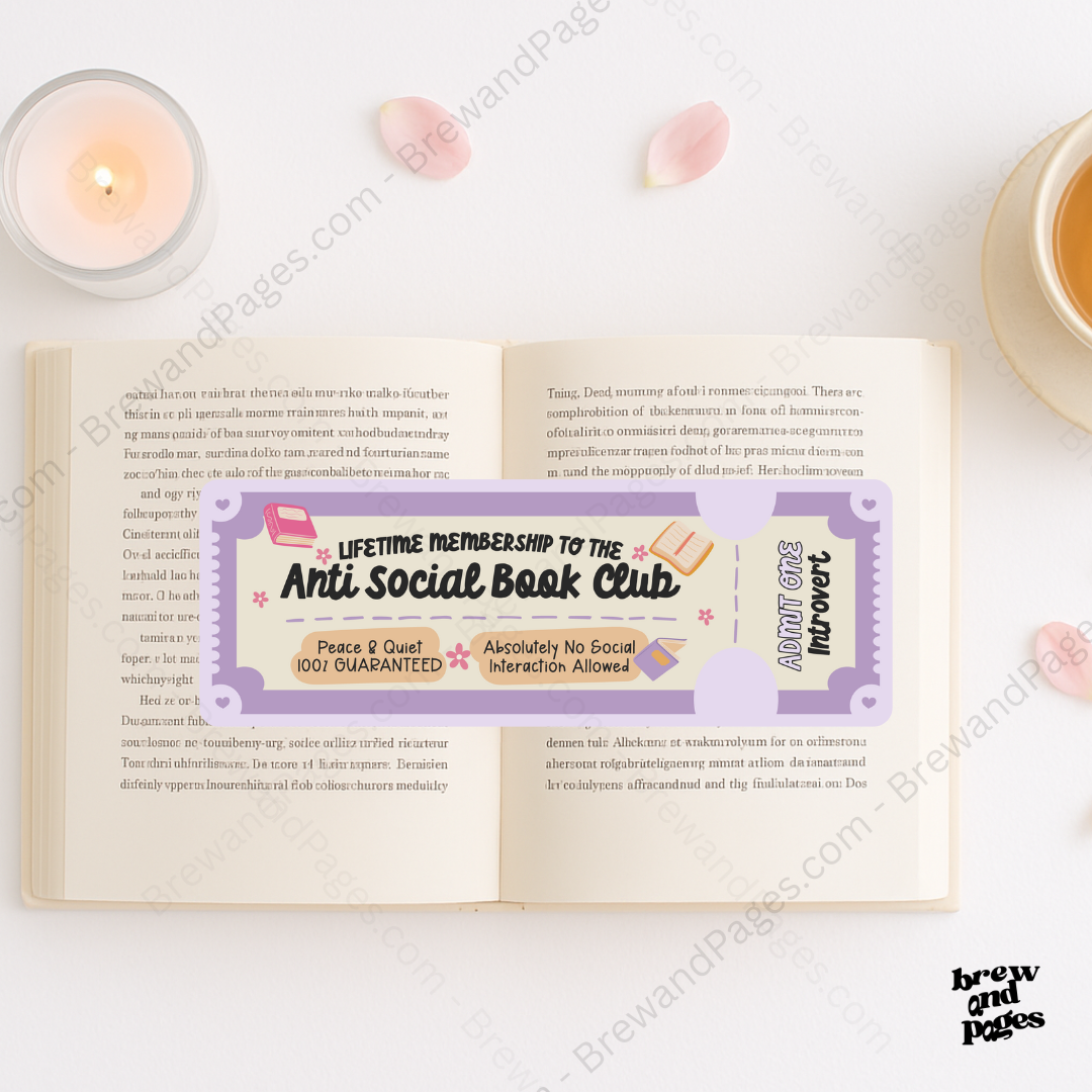 Anti Social Book Club - Bookmark