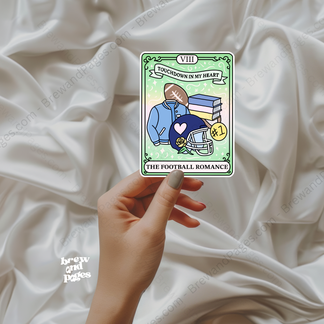 Football Romance Tarot Card - Sticker - Brew and Pages
