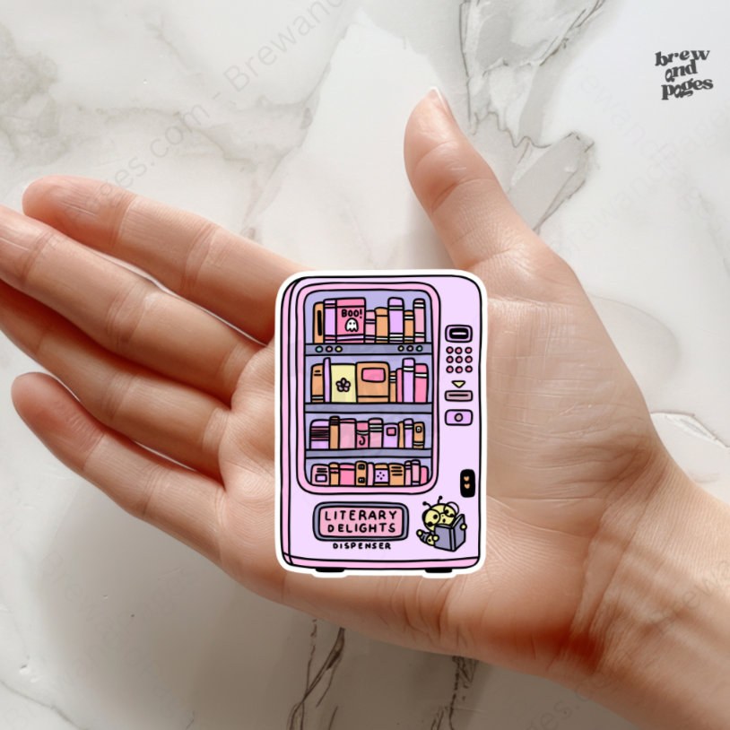 Library Book Vending Machine - Sticker