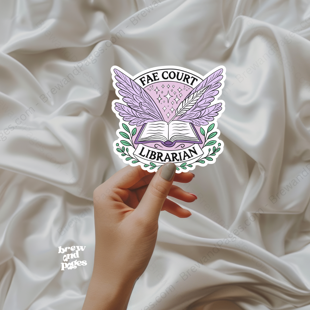 Fae Court Librarian - Sticker - Brew and Pages