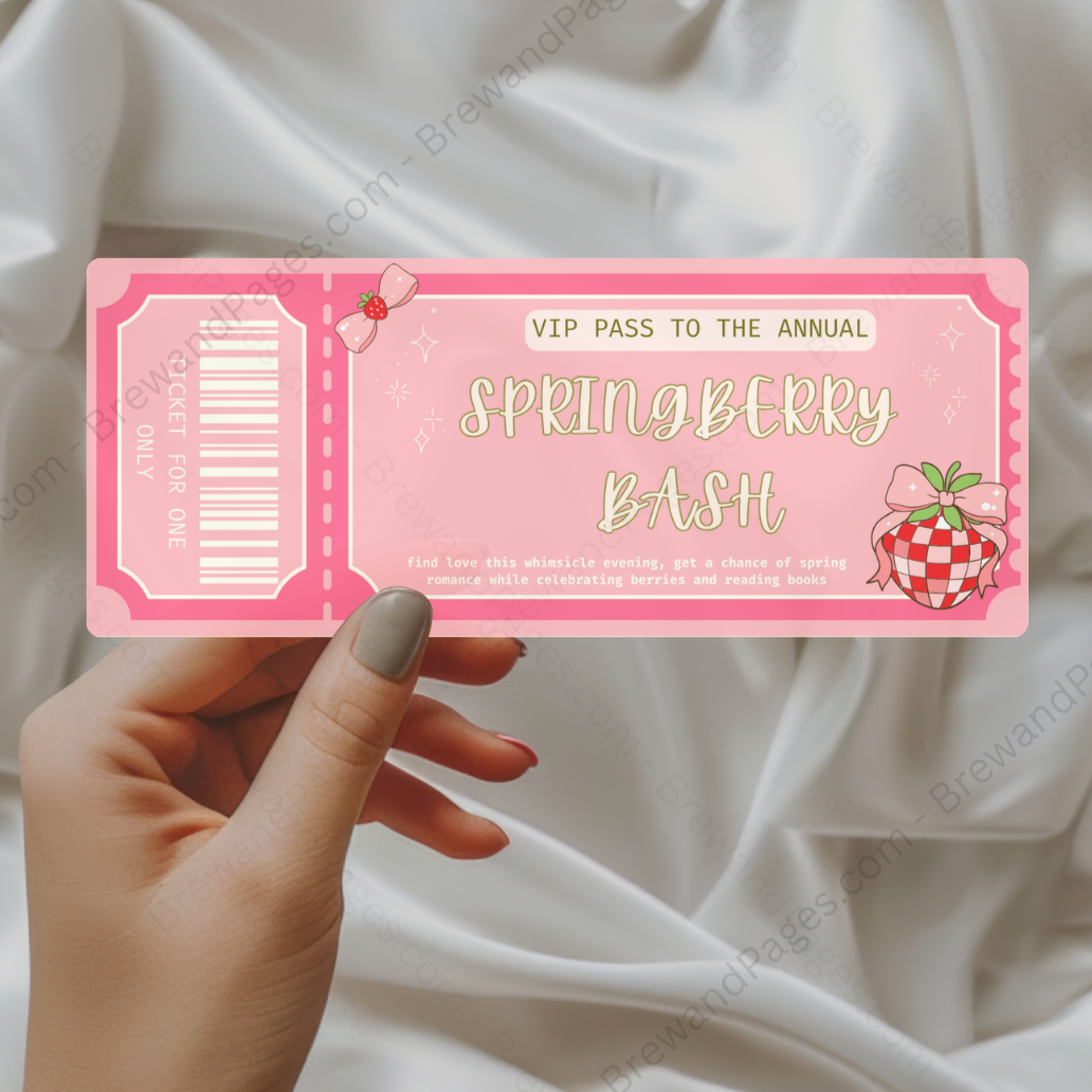 Springberry Bash - Ticket Bookmark