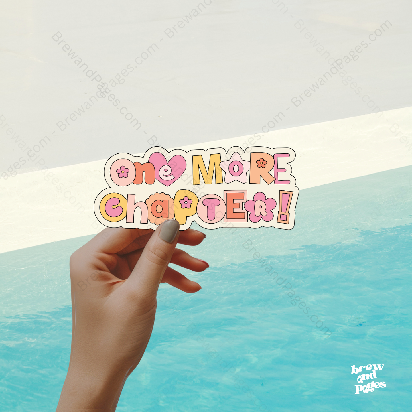 One More Chapter – Floral Summer Sticker