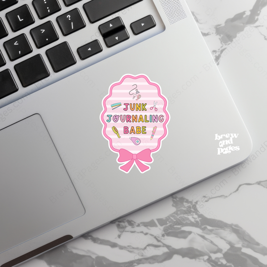 Junk Journalling Babe - Cute Sticker