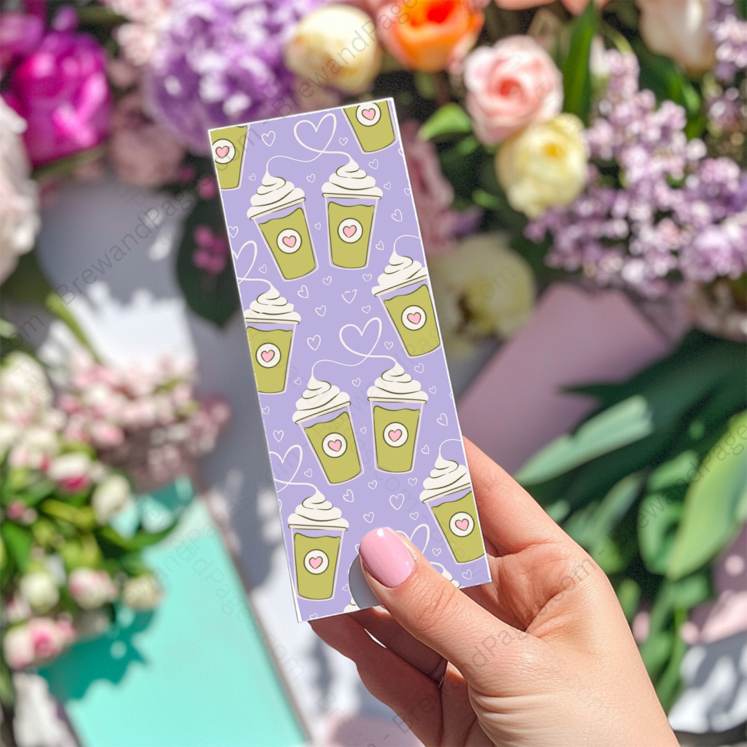 Lavender Matcha Latte - Set of 2  Dreamy Bookmarks