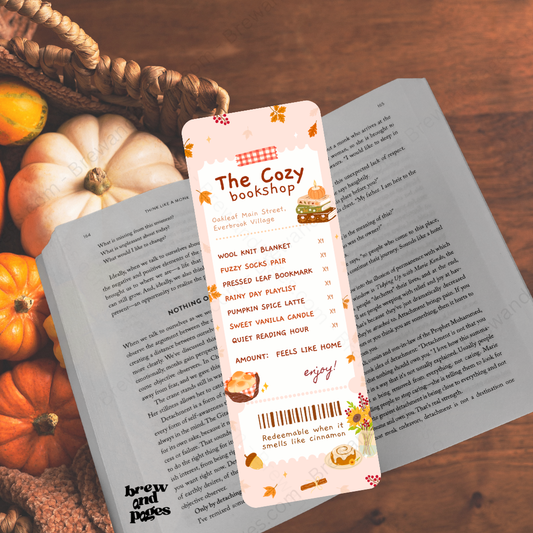 The Cozy Bookshop - Fall Bookmark