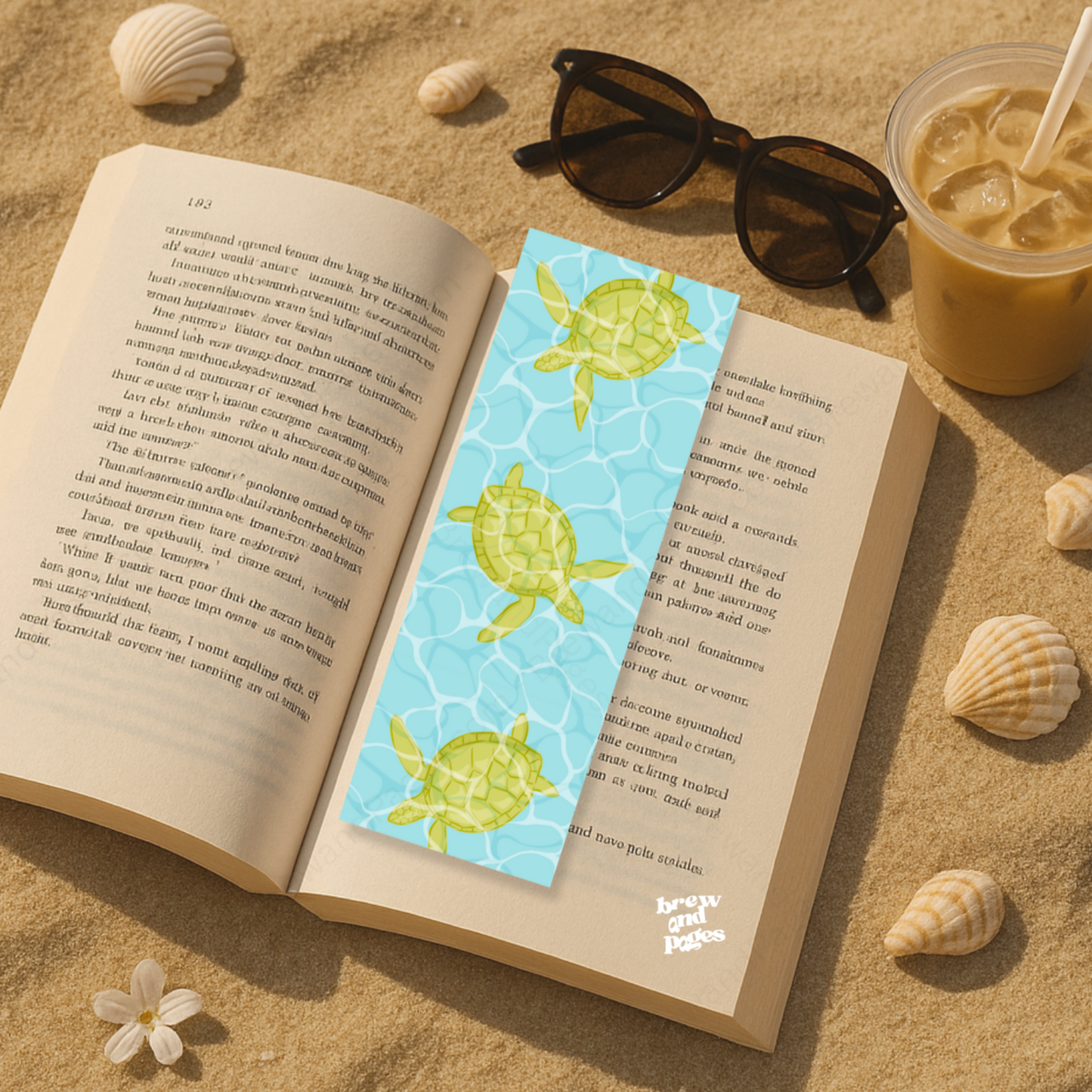 Swimming Turtles - Cute Animal Inspired and Summer Bookmark