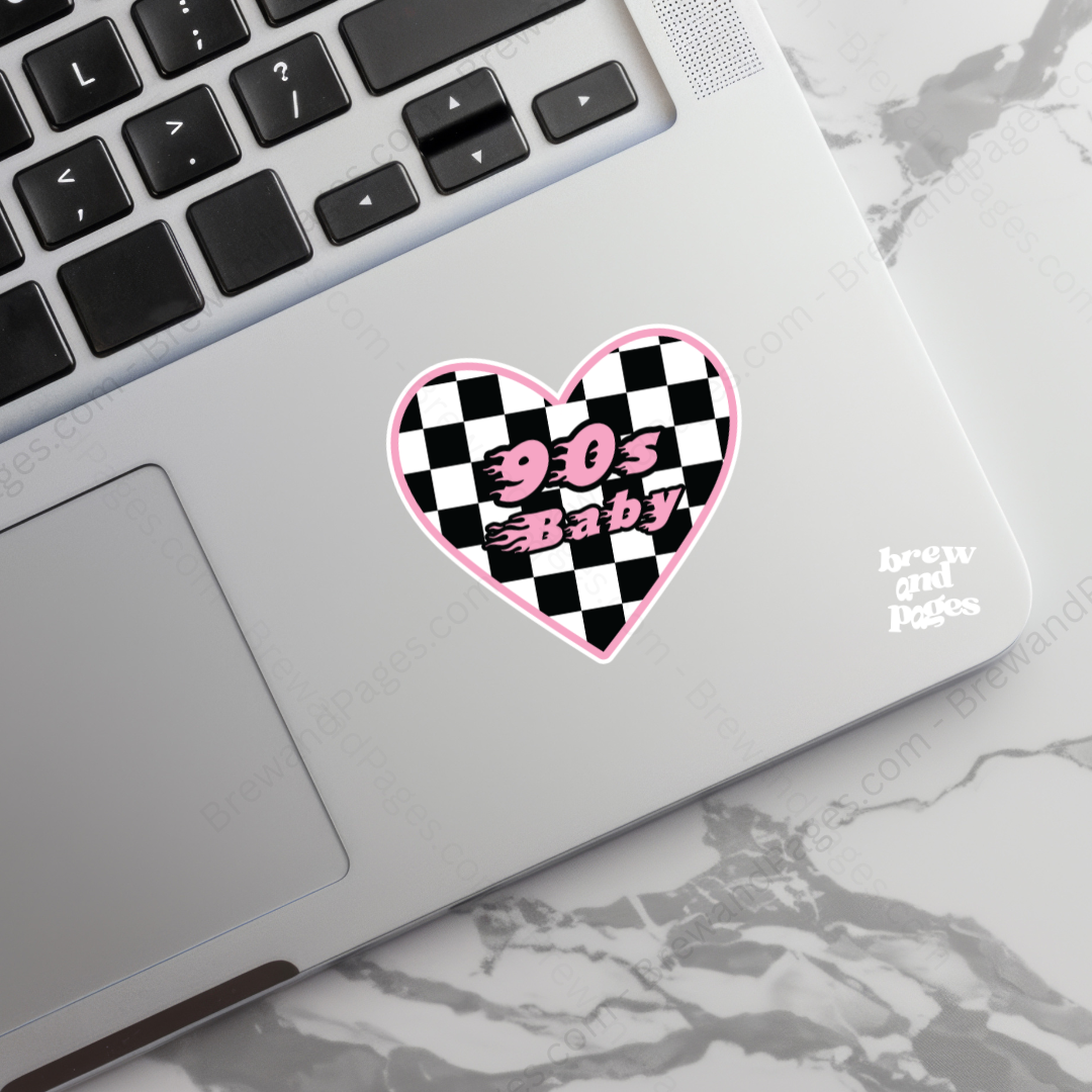 90's Baby - Retro Heart Sticker