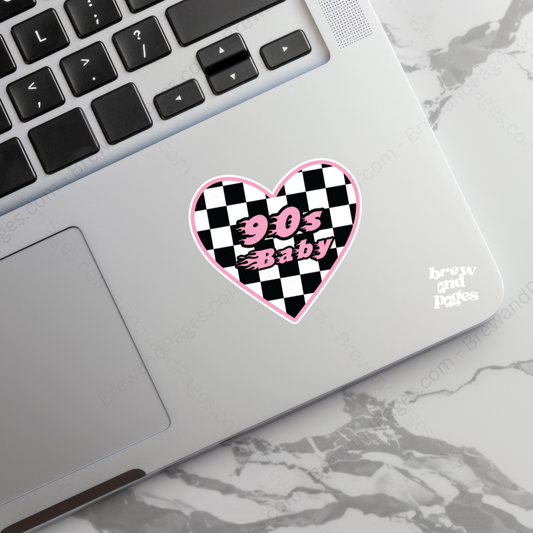 90's Baby - Retro Heart Sticker