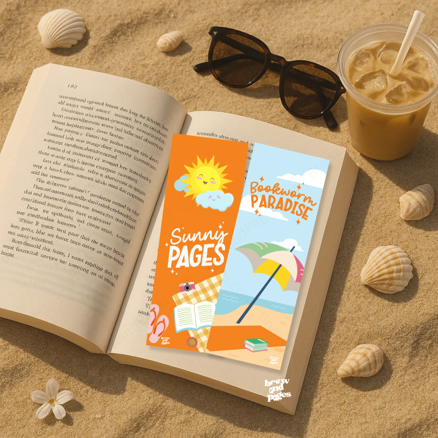 Beachy Summer Bookmark Set  - Perfect for book lovers and readers
