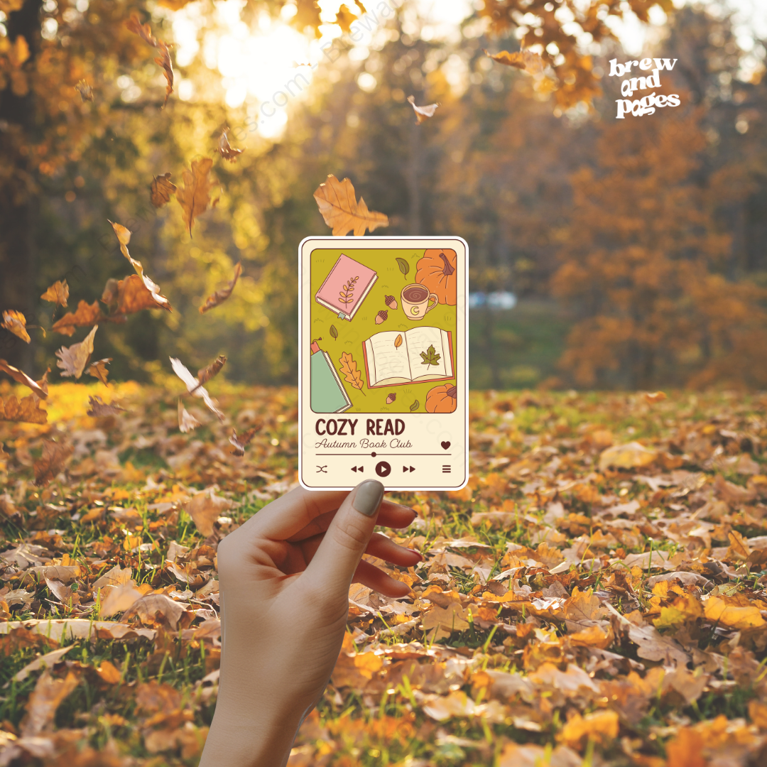 Cozy Reading Book Club -  Fall Audiobook Sticker