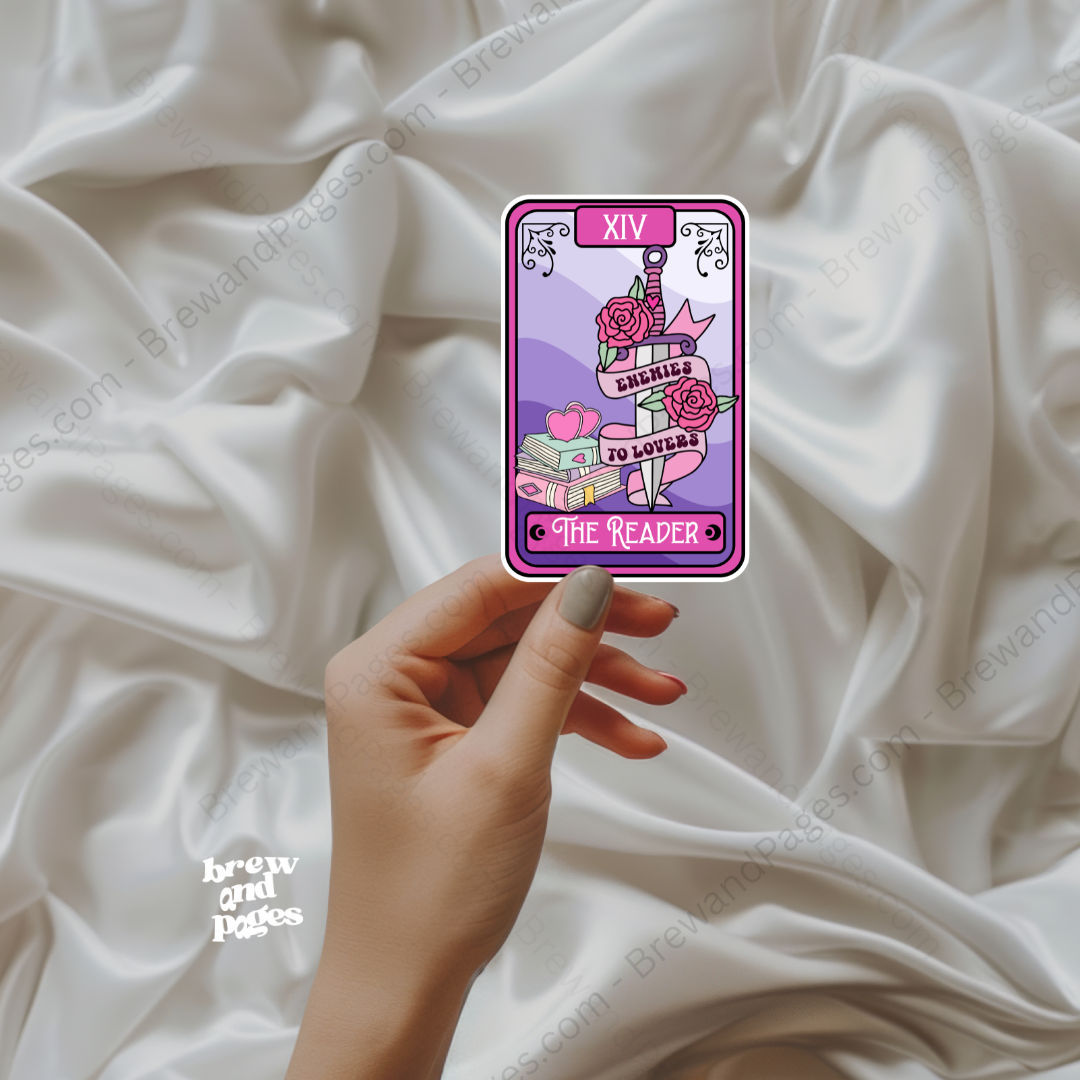 Enemies to Lovers - The READER Tarot Card Sticker - Brew and Pages