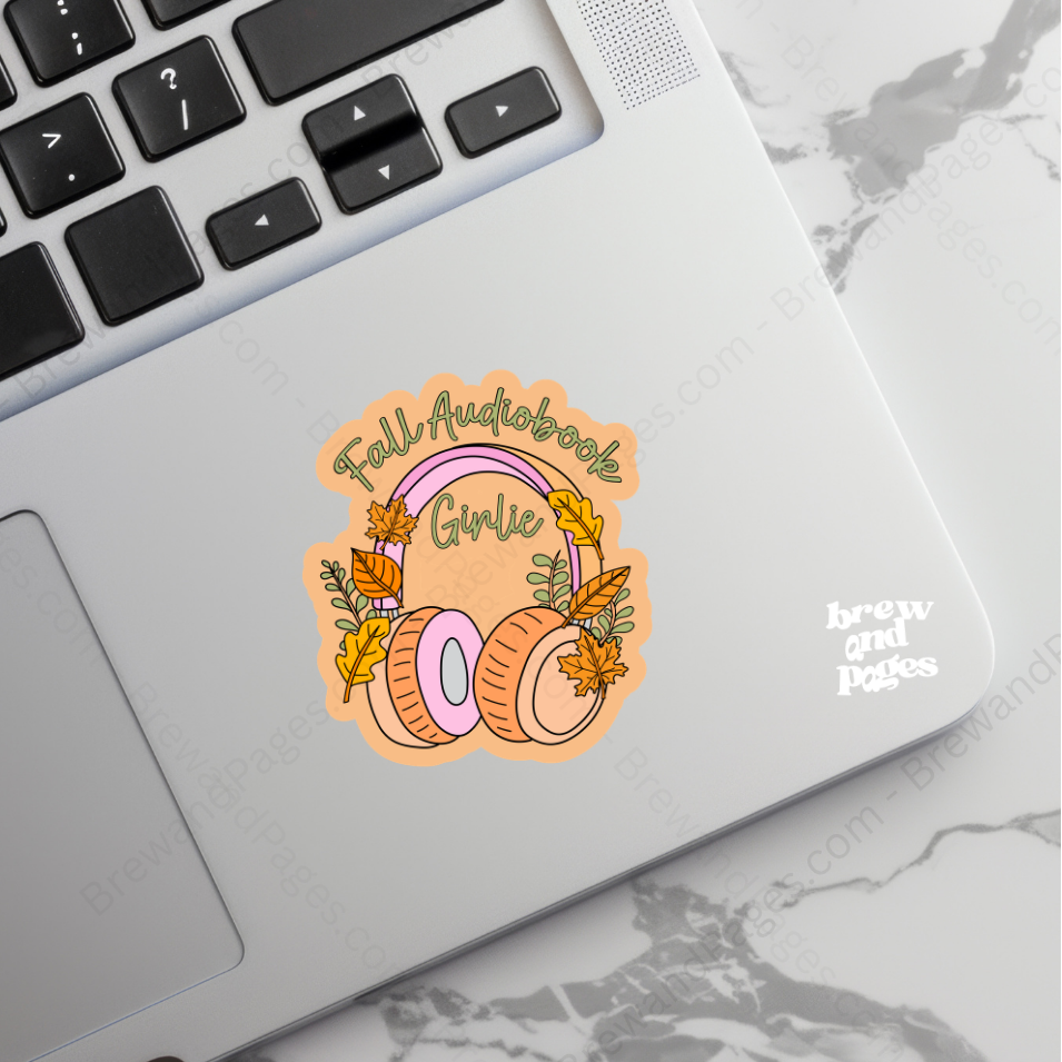 Fall Audiobook Girlie - Cute Autumn Sticker