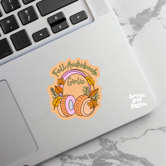 Fall Audiobook Girlie - Cute Autumn Sticker