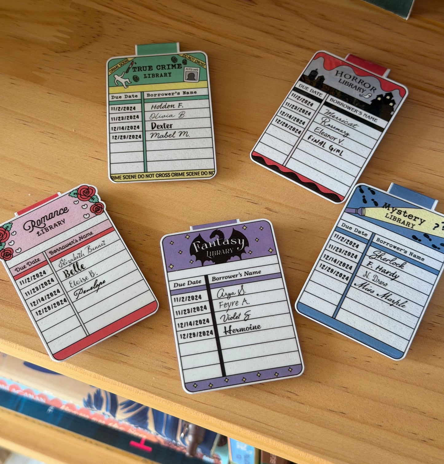 Library card - Big Magnetic Bookmark