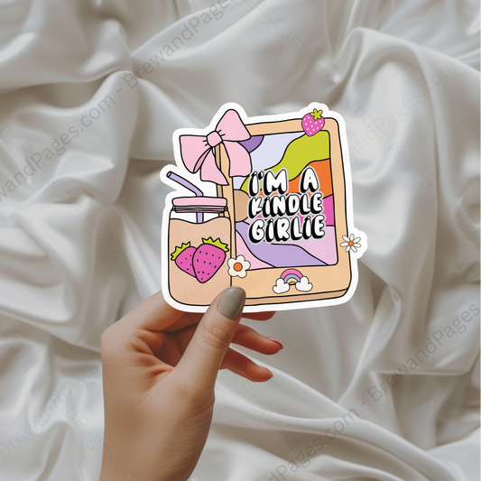 I'm a Kindle Girlie - Sticker
