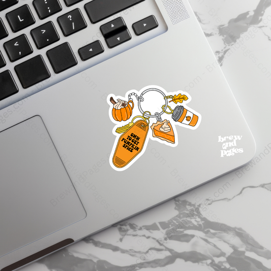 On my way to get Pumpkin Spice - Keychain sticker