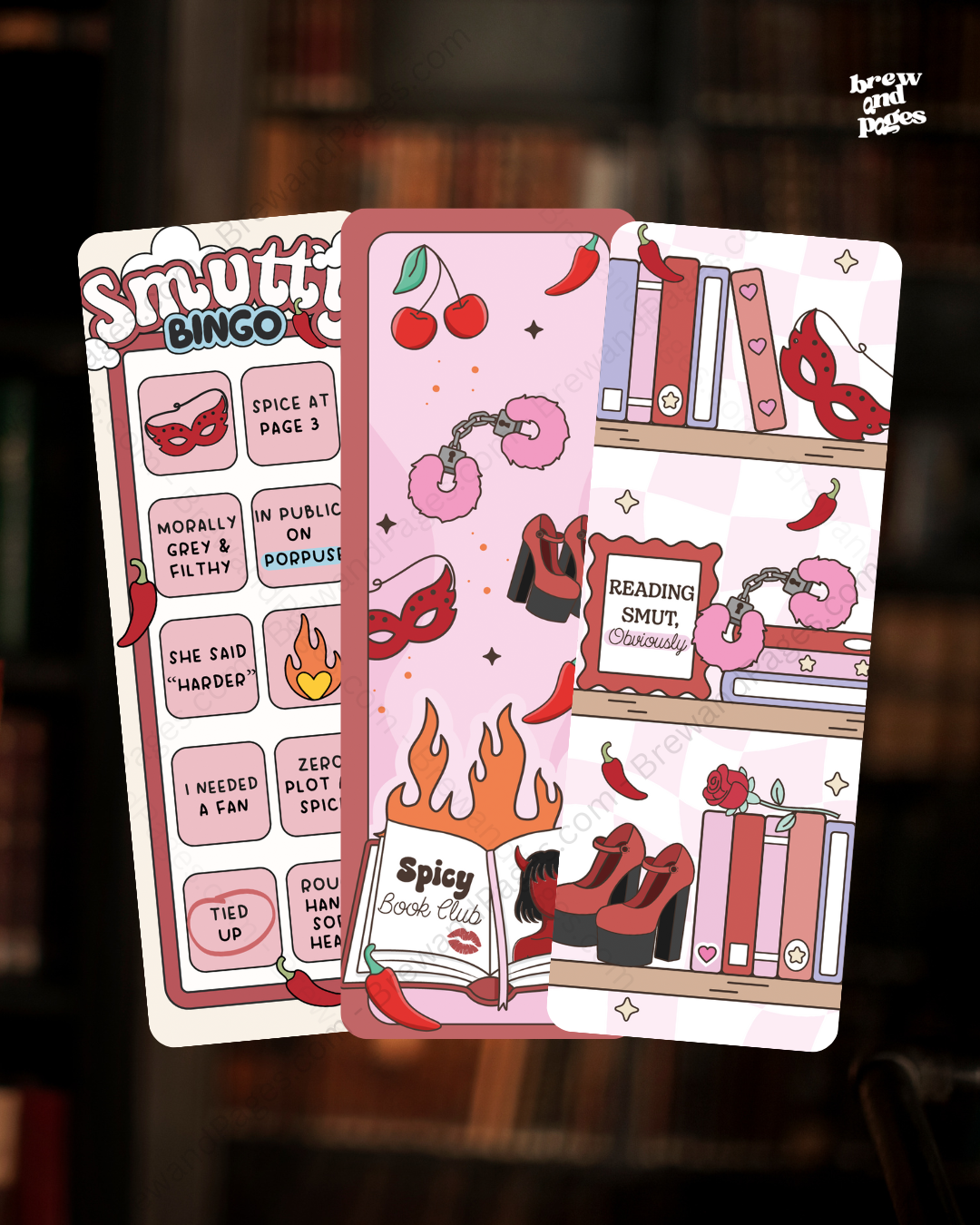 Spicy Bookmark Bundle - Set of 3 Bookmarks