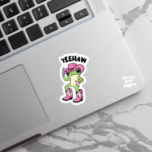 Yeehaw-Retro Cowgirl Sticker