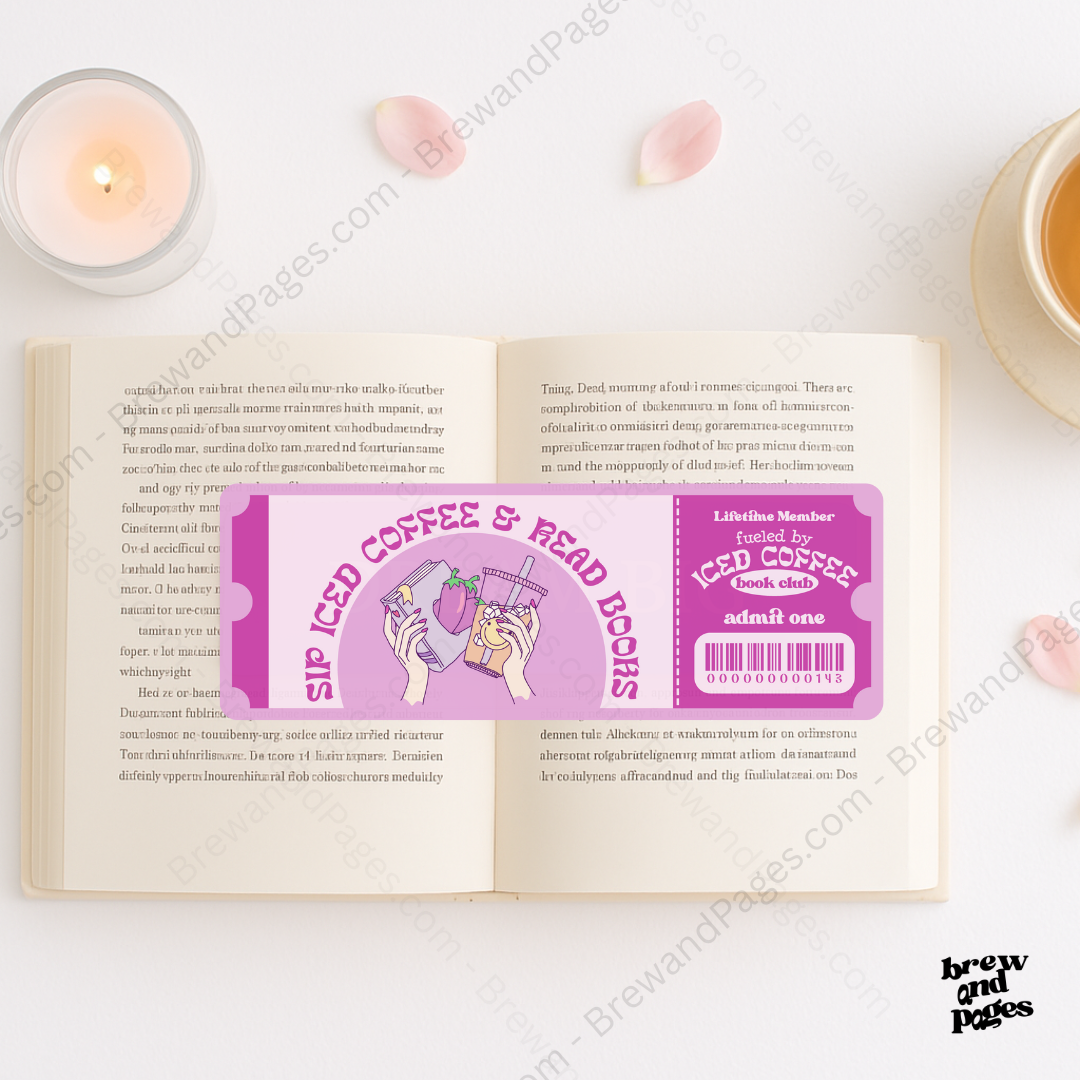 Sip Iced Coffee & Read Books - Coffee themed bookmark