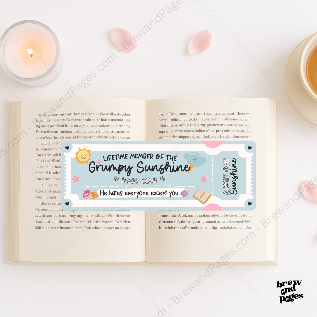 Grumpy Sunshine Book Club – Bookmark