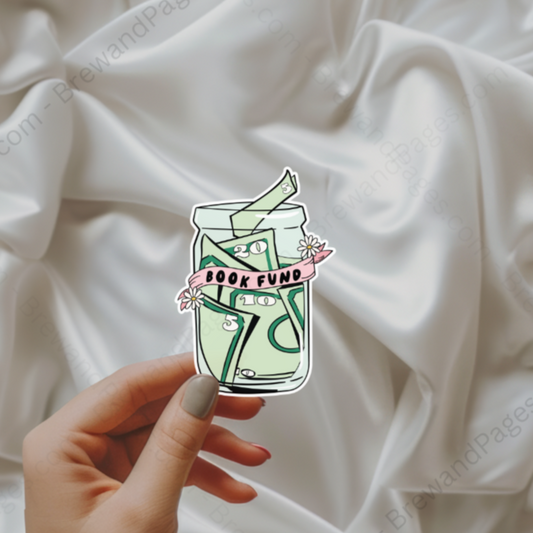 Book Fund Money Jar - Sticker