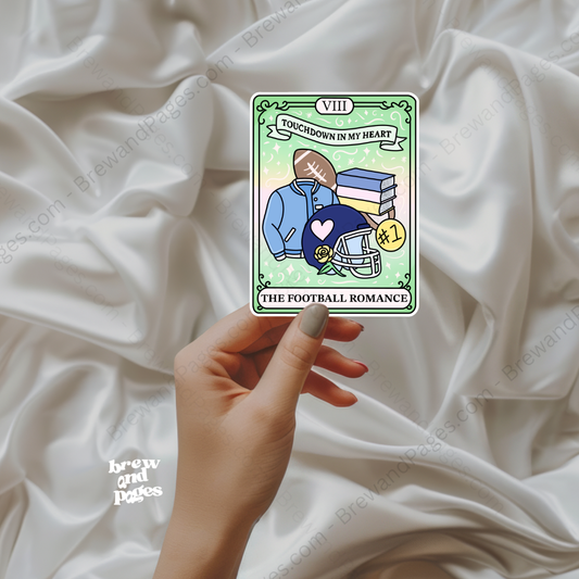 Football Romance Tarot Card - Sticker - Brew and Pages
