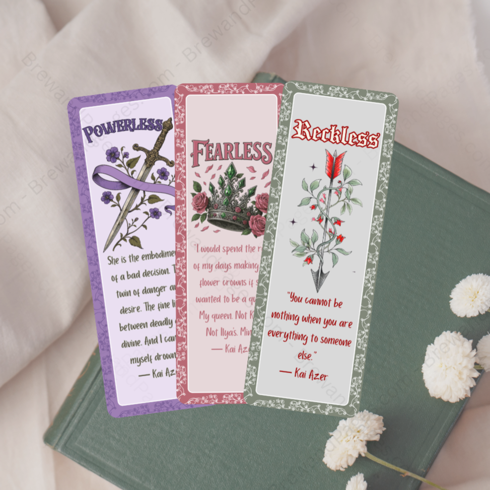 POWERLESS TRILOGY QUOTES BOOKMARK