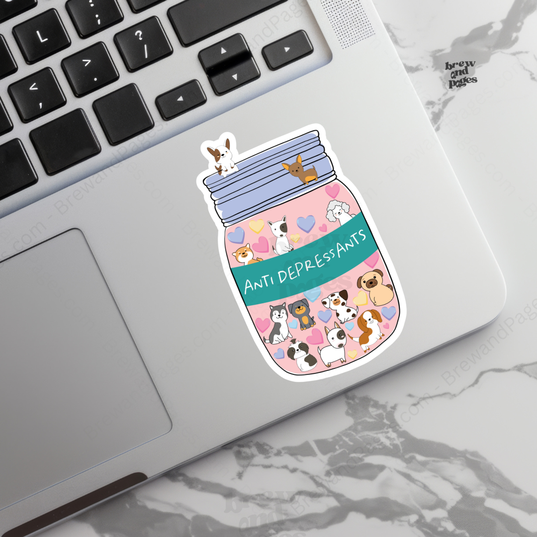 Anti Depressant Dog Lover Sticker