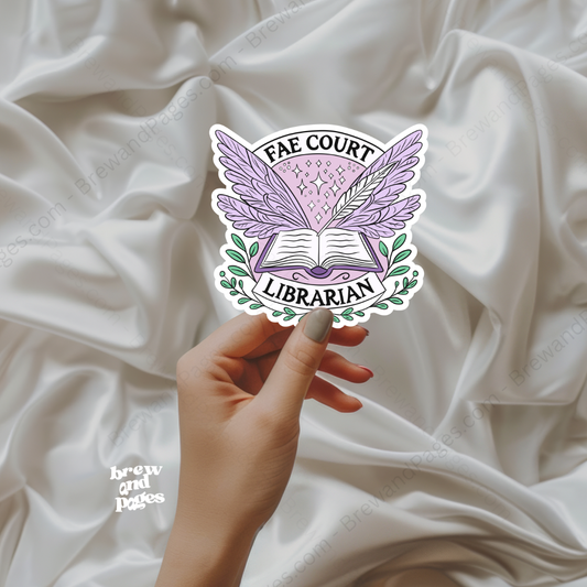 Fae Court Librarian - Sticker - Brew and Pages
