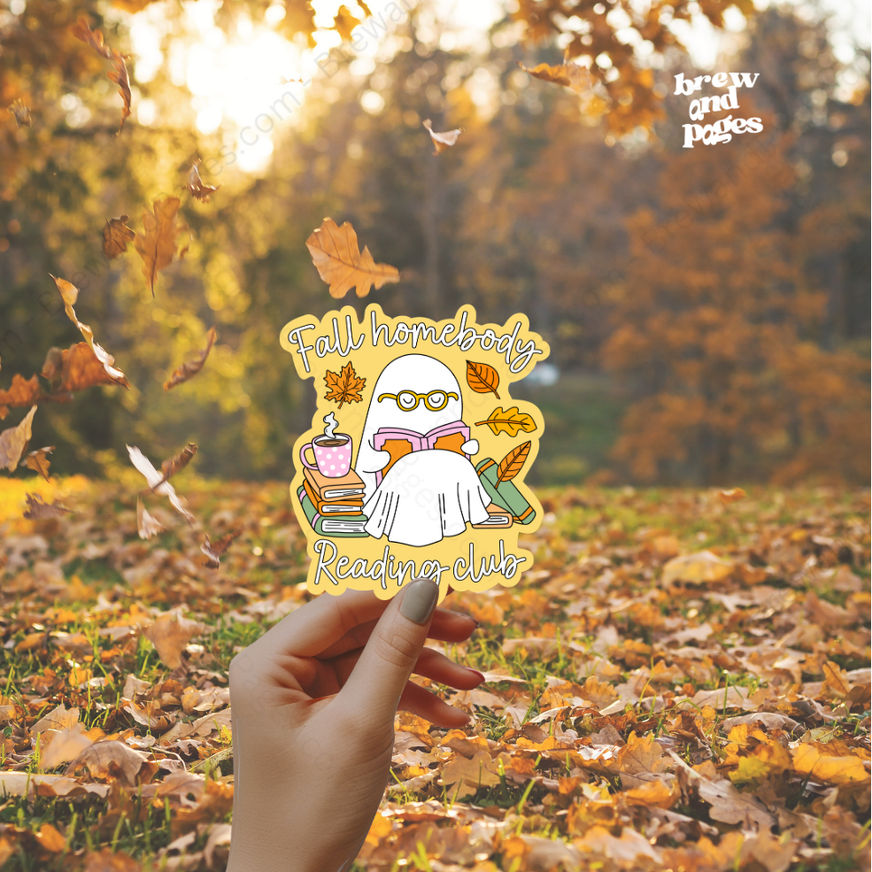 Fall Homebody Reading Club - Cute Autumn Sticker