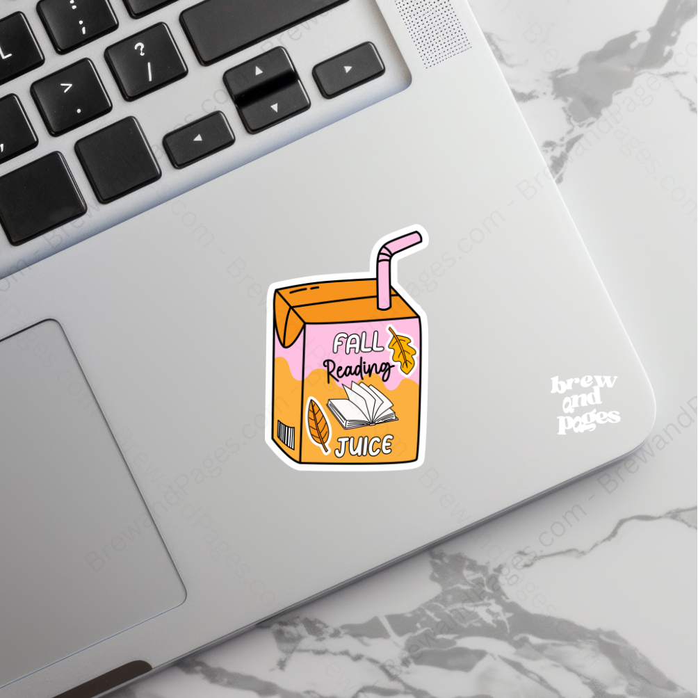 Fall Reading Juice - Cute Autumn Sticker
