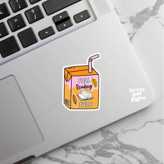 Fall Reading Juice - Cute Autumn Sticker