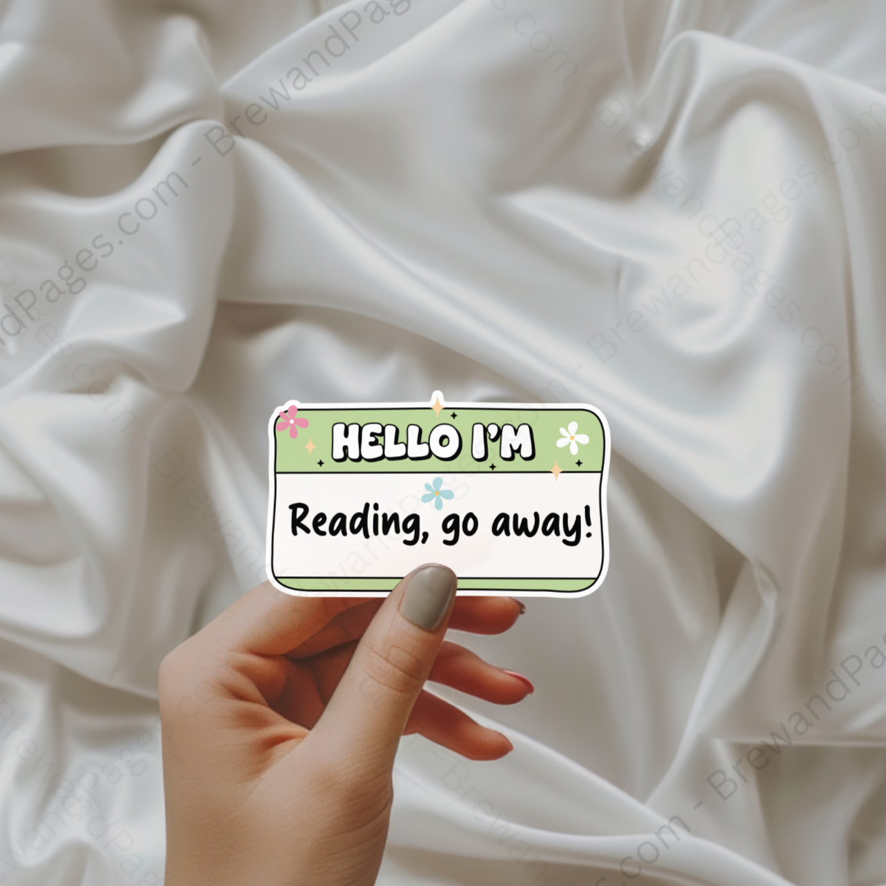 Hello I'm reading, go away! - Sticker