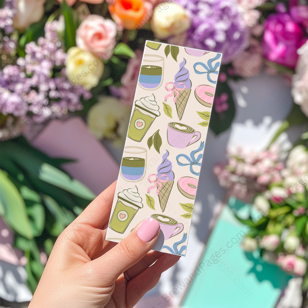Lavender Matcha Latte - Set of 2  Dreamy Bookmarks