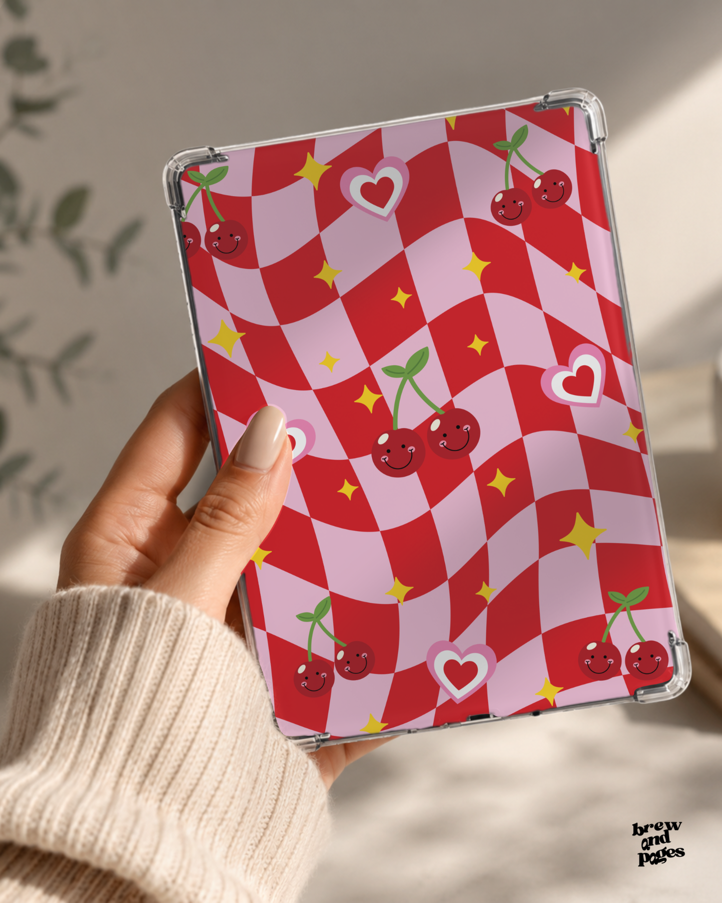 Pink Retro -  Kindle Insert - Brew and Pages