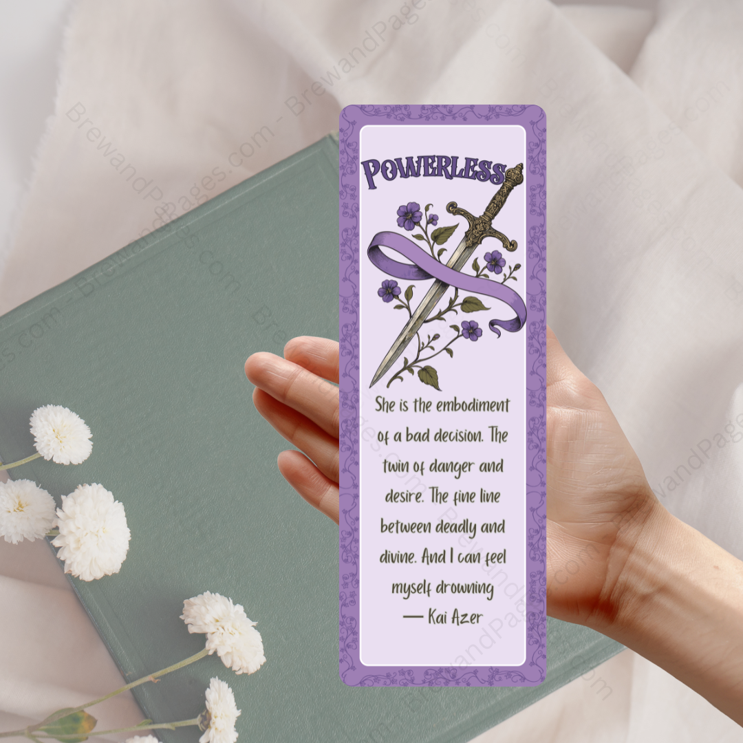 POWERLESS TRILOGY QUOTES BOOKMARK