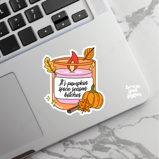 Pumpkin Spice candle - Autumn Sticker