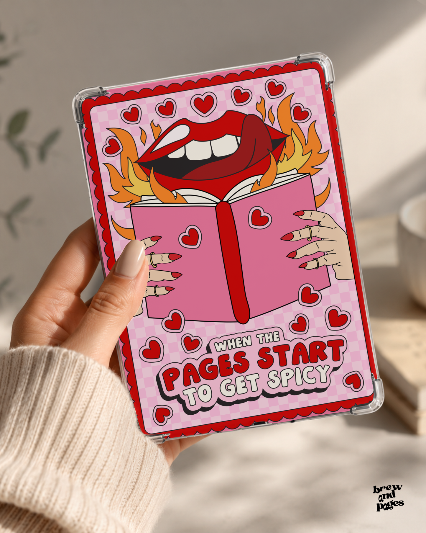 When the Pages Start to Get Spicy - Kindle Insert - Brew and Pages