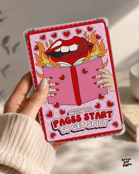When the Pages Start to Get Spicy - Kindle Insert - Brew and Pages
