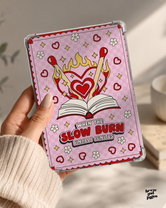 When the Slow Burn Finally Ignites - Kindle Insert - Brew and Pages
