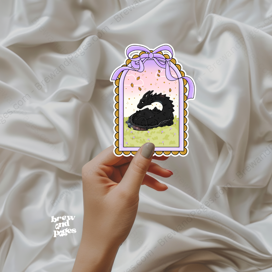 Whimsical Dragon - Sticker - Brew and Pages