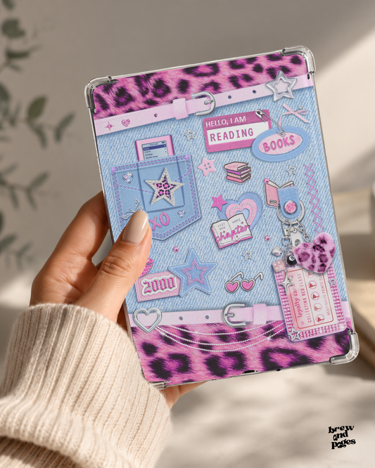 Y2K - Hello I'm Reading Books - Kindle Insert - Brew and Pages